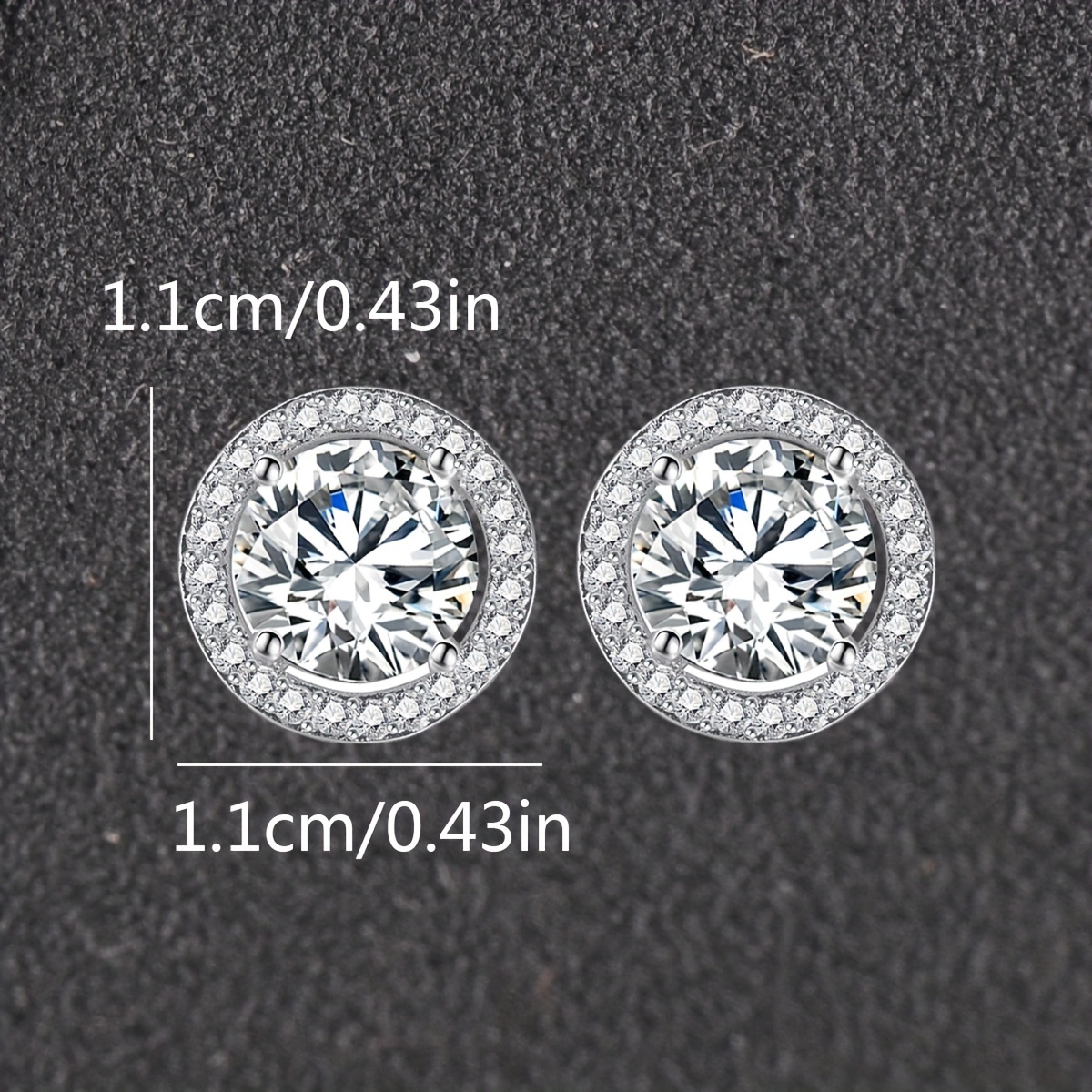 Classic Round Zirconia Earrings for Women